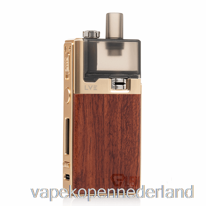 Elektronische Sigaret Vape Lve Orion 2 40w Pod-systeem Bubinga / Goud